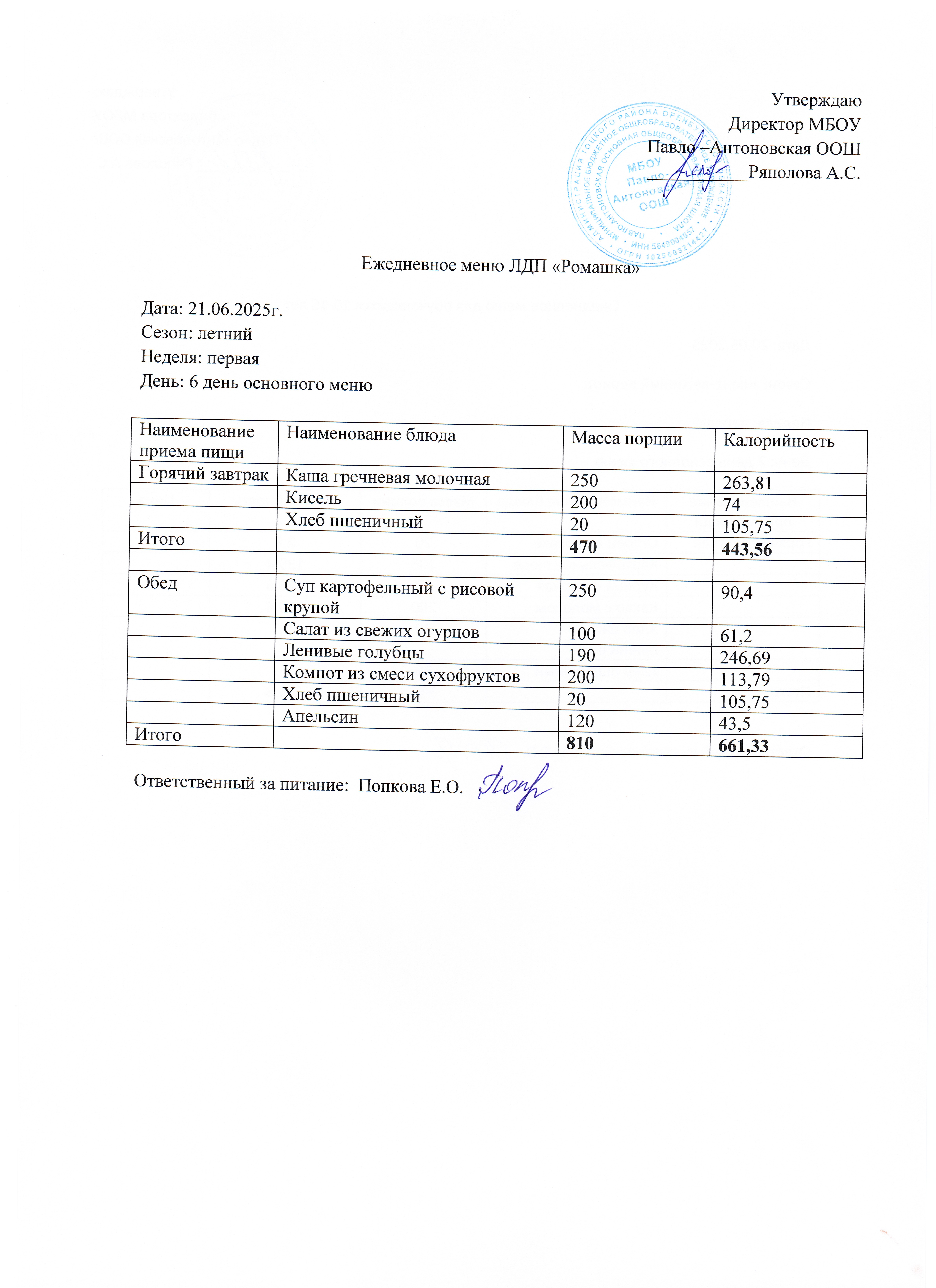 меню 21.06.2025
